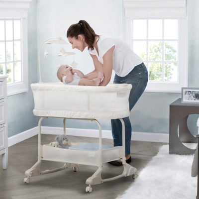 SleepCool Rocking Bassinet with Airflow Mesh