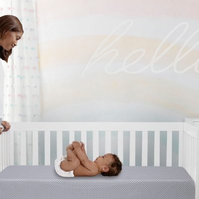 Soothing Nights Breathable Baby Crib and Toddler Mattress with Machine Washable Cover