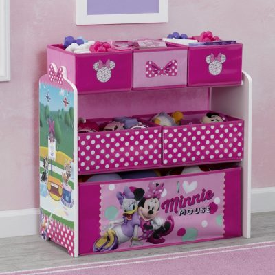 Minnie Mouse Design and Store 6 Bin Toy Organizer