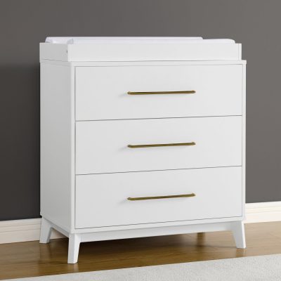 Spencer 3 Drawer Dresser with Changing Top and Interlocking Drawers