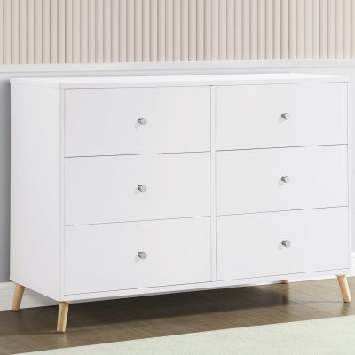 Jordan 6 Drawer Dresser with Interlocking Drawers