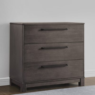 Rustic 3 Drawer Dresser with Interlocking Drawers