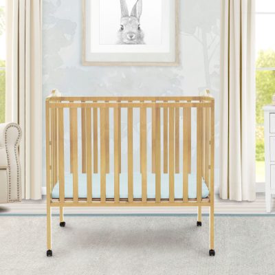 Folding Portable Mini Baby Crib with 1.5-inch Mattress