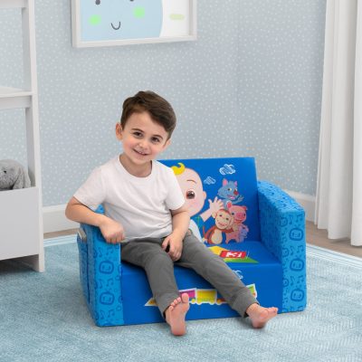 CoComelon Cozee Flip-Out Chair – 2-in-1 Convertible Sofa to Lounger for Kids