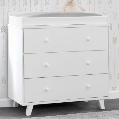 Ava 3 Drawer Dresser with Changing Top and Interlocking Drawers