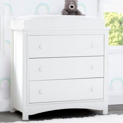 Perry 3 Drawer Dresser with Changing Top and Interlocking Drawers