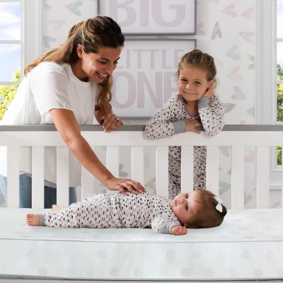 Twinkle Galaxy Dual Sided Recycled Fiber Core Crib and Toddler Mattress